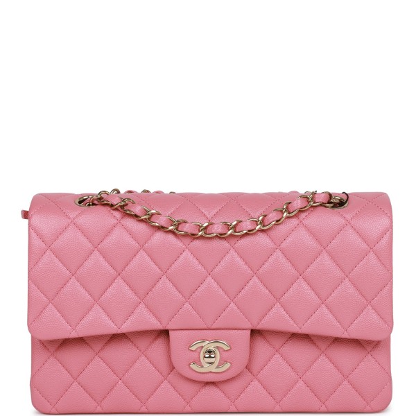 Chanel Medium Classic Double Flap Bag Dark Pink Ca...