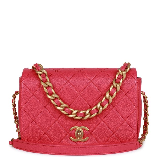 Chanel Fashion Therapy Flap Bag Hot Pink Caviar Go...