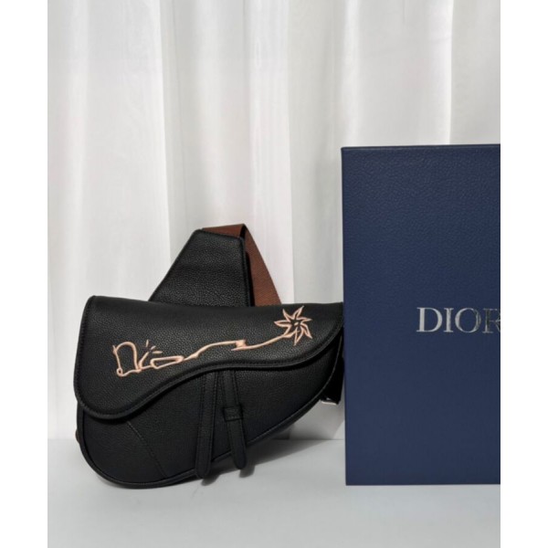 Dior Cactus Jack Dior Saddle Bag Black