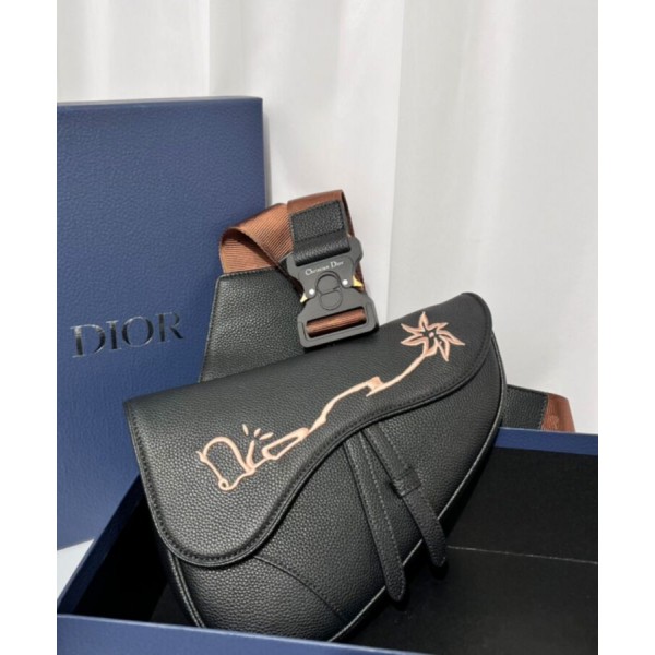 Dior Cactus Jack Dior Saddle Bag Black