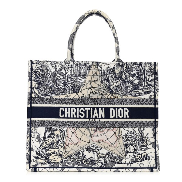 CHRISTIAN DIOR Canvas Embroidered Large Around The...