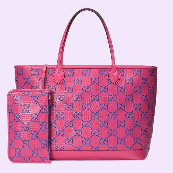 GG large embossed tote bag